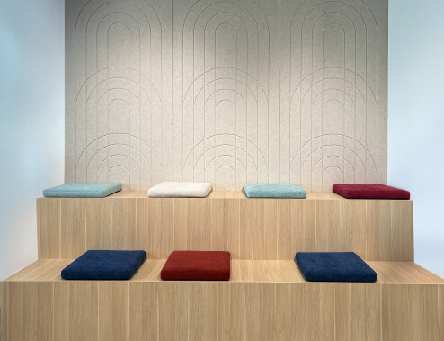 Modern Wood Tone Office Pantry Lounge